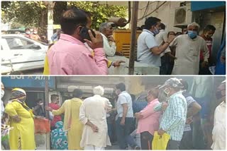 social distancing violation at bakhtawarpur bank