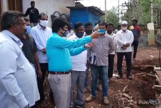 sangareddy district collector hanumanth rao visit modal market construction at jaheerabad