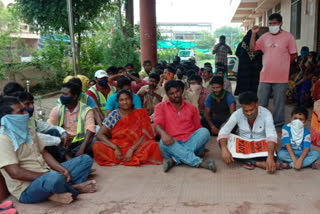 Sanitation workers' dharna to pay arrears