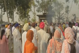 Funeral of comrade Balwinder Singh took place amidst shouts