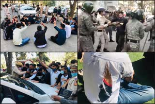 ABVP protest in hpu