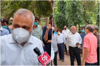 MLA Somnath Bharti visit gulmohar park