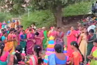 bathukamma festival celebrations at muthol in nirmal district