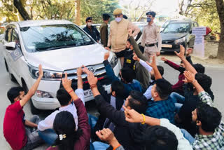 Protest of ABVP in HPU