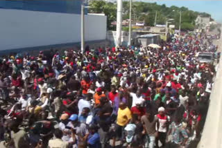 Haitian police on Saturday fired rubber bullets and tear gas to disperse anti-government protesters