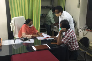 Collector Harita inspected the Sangem Tehsildar's office