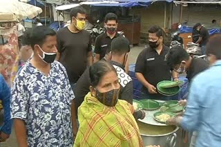 Food distribution program by Puri voluntary organization