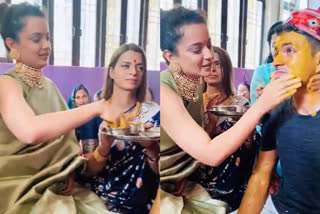 Kangana Ranaut shares video of her brother's haldi ceremony