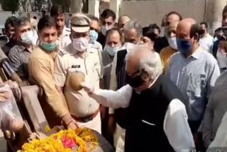 construction of service road inaugurated at bata chowk in faridabad