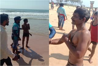 life guard Rescued two in Panamburu Beach