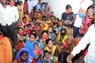 Victims shelter at Afzalpur care center in Kalaburagi District