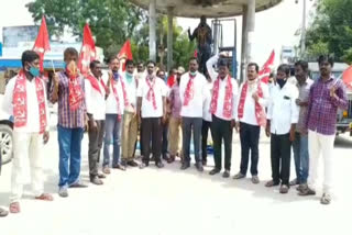 cpm leaders were arrested in kollapur nagar kurnool