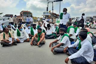 Protests by farmers demanding crop compensation