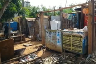 small merchant shops collapsed