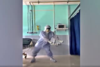 Assamese doctor dance with ppe kit