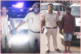 delhi police pcr caught two snatcher