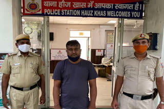 Hauz Khas police arrested a accused for sending obscene messages to woman on WhatsApp