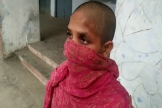 shaving her head in badaun