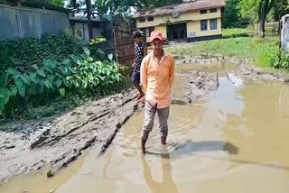 ASTC Bus office of morigaon is effected by flood assam etv bharat news