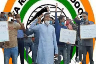Northern Railway Mazdoor Union staged  protest