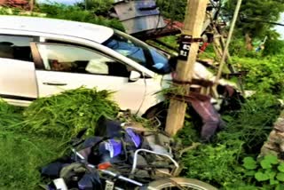 car-hits-bike-and-transformer-at-sarangapur-in-jagtial-district-and-one-person-dead