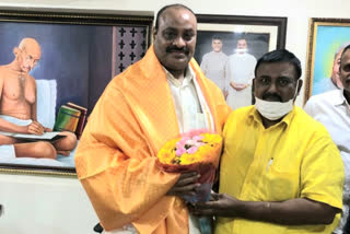 mlc Buddha Jagadeeswara Rao meet atchannaidu at Srikakulam