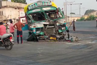 Damaged truck