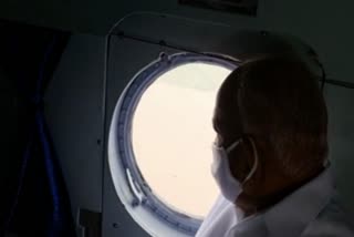 chief-minister-bs-yediyurappa-conducted-aerial-survey-of-flood-affected-areas