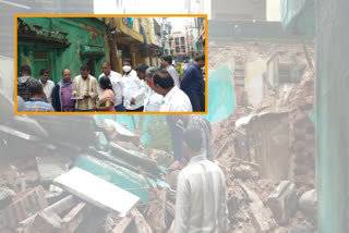 house collapsed in goshamahal in hyderabad