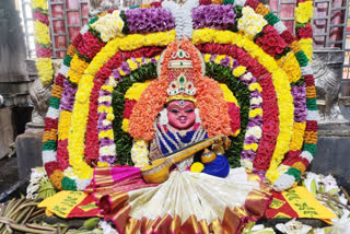 Rajasyamala Ammavaru appeared as Mahasaraswati in Visakha Saradapith