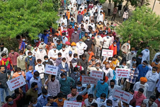 धाकड़ समाज का प्रदर्शन, dhakad society protested