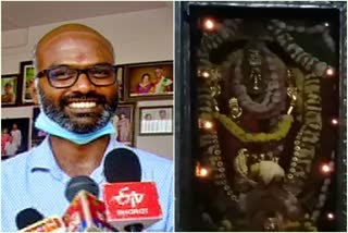 tamil-nadu-devotee-comes-in-bmw-car-and-serves-durgaparamesha