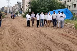 alwyn colony corporator Temporary repairs to the road with own funds in hyderabad