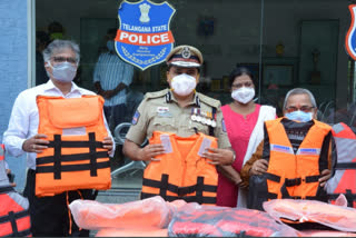 iocl donated life jackets to police in rachakonda