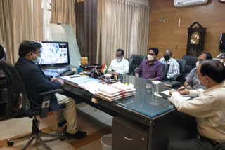 Collector Mahadev Kaware review meeting