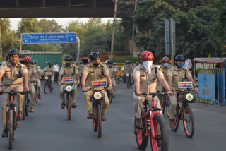 Northern Outer District Police launches Cops on Wheels campaign regarding pollution