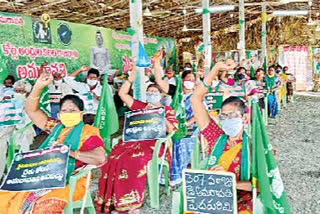 amaravathi farmers protest over three capital system