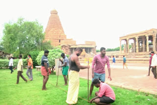 thanjai big temple sadaya festival celebration changed due to corona