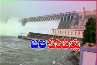 nagarjuna sagar 18 crust gates opened in nalgonda district