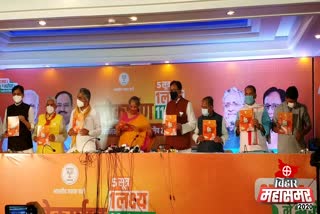 Nirmala Sitharaman released manifesto of BJP regarding bihar assembly election