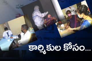 free health tests to sanitation and health staff in warangal