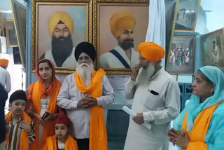 Pictures of Bhai Mahinga Singh Babbar and Bhai Avtar Singh Parowal displayed in Central sikh Museum