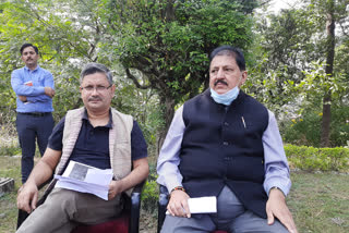 MLA Ramlal Thakur organize a press conference in  Bilaspur
