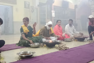 havan puja to open the temple of bharatiya hindu sena in wardha