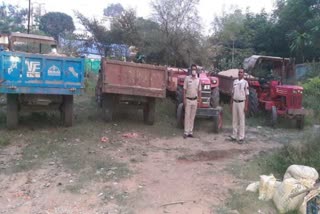 Raigarh police seized four tractors