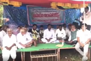 farmers hungry strike at sugar cane in kotturu factory