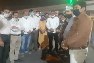 AAP MLA Shivcharan Goyal inaugurates LED strip lights and LED lights in Moti Nagar