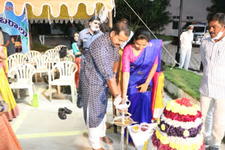 Batukamma festival at komati cheruvu