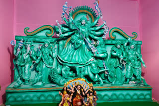This year's theme of Durga Puja Committee in purulia nituriya is Corona Awareness