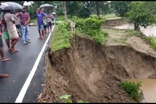 RAHA CHAPARMUKH ROAD CLOSED